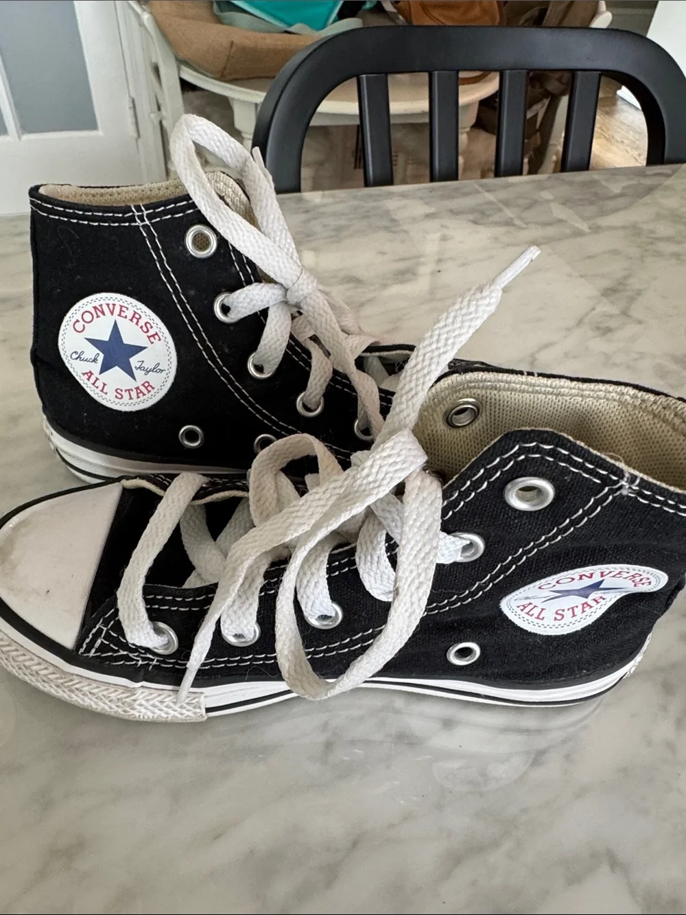 Converse Kids' Black High-Top Canvas Sneakers - 11 - Picture 5 of 5